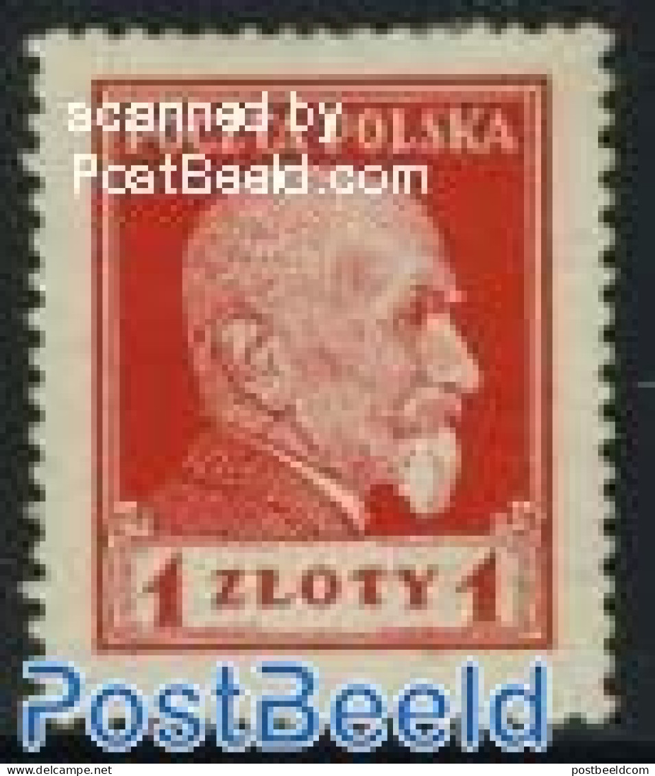 Poland 1924 S. Wocjciechowski 1v, Unused (hinged), History - Politicians - Nuovi