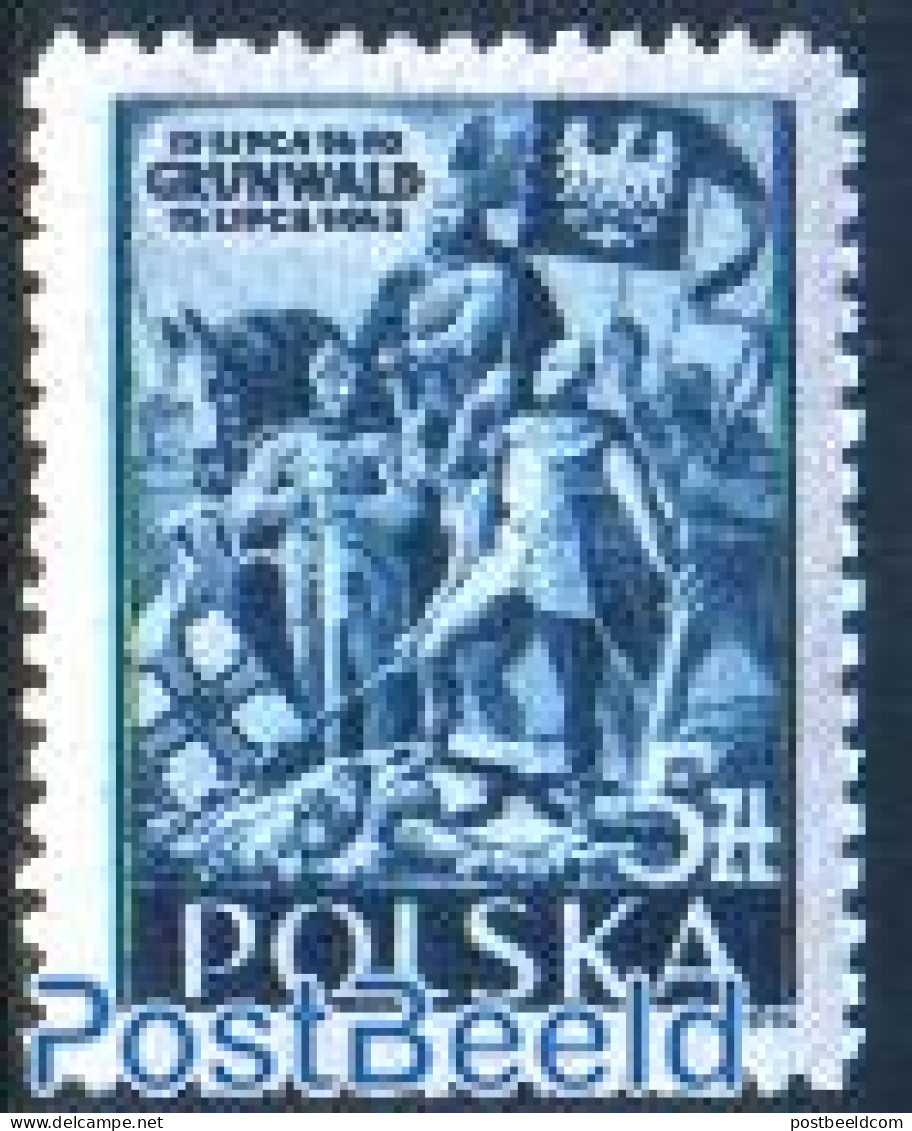 Poland 1945 Grunwald Battle 1v, Mint NH, History - History - Knights - Nuovi