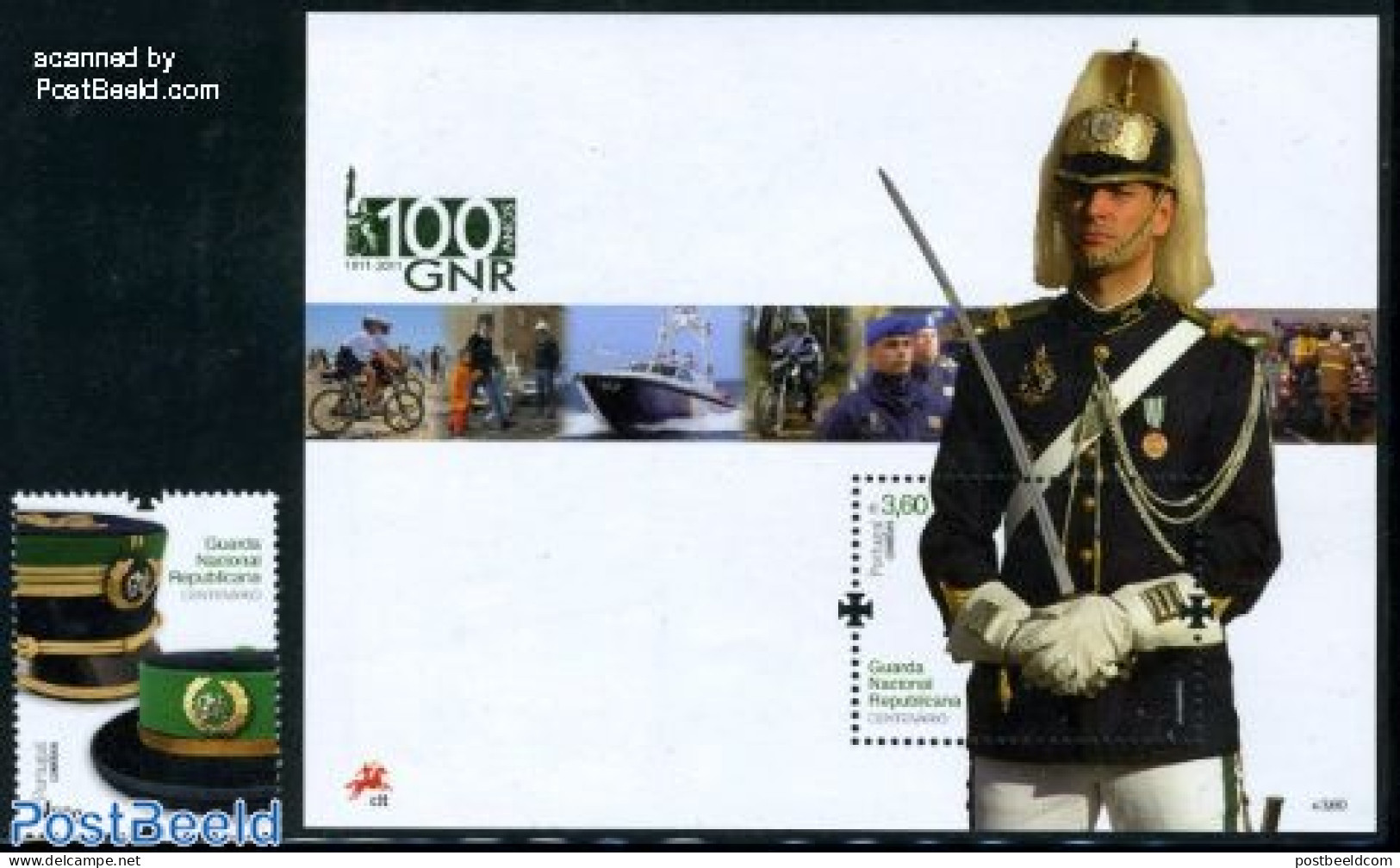 Portugal 2011 National Garde 1v+s/s, Mint NH, History - Sport - Transport - Various - Militarism - Cycling - Motorcycl.. - Unused Stamps