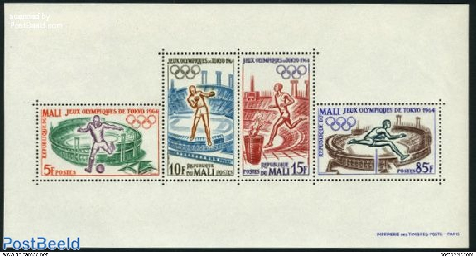Mali 1964 Olympic Games Tokyo S/s, Mint NH, Sport - Football - Olympic Games - Sport (other And Mixed) - Mali (1959-...)