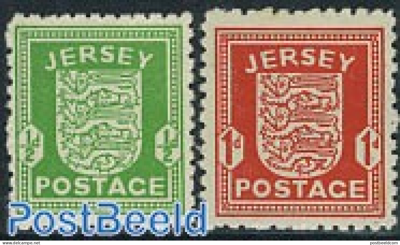 Jersey 1941 German Occupation 2v, Mint NH, History - Coat Of Arms - German Occupations - Jersey