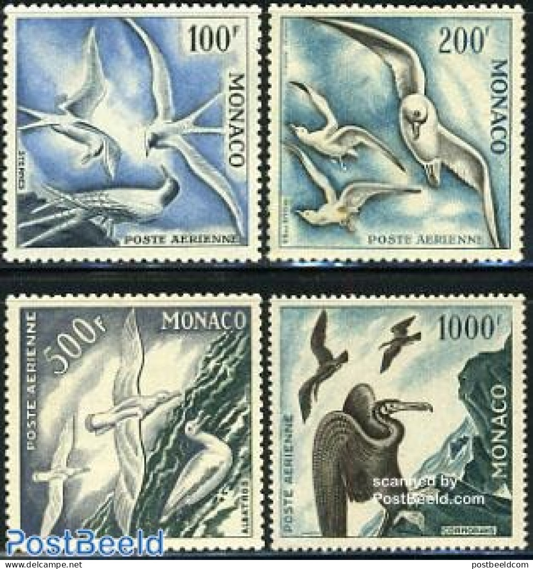 Monaco 1955 Sea Birds 4v, Unused (hinged), Nature - Birds - Ungebraucht