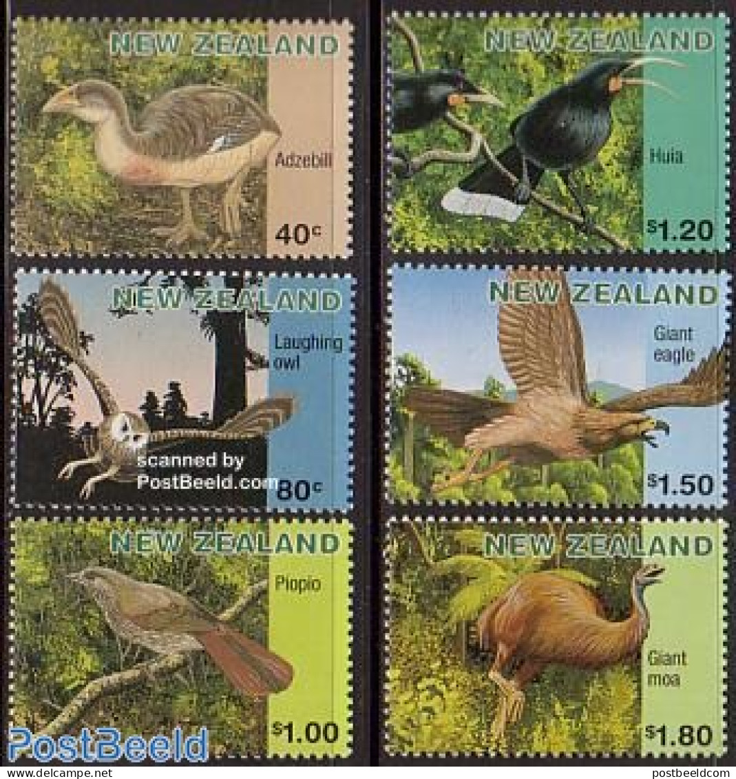 New Zealand 1996 Extinct Birds 6v, Mint NH, Nature - Birds - Prehistoric Animals - Puffins - Ungebraucht