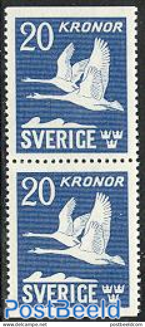 Sweden 1953 Definitives Booklet Pair, Mint NH, Nature - Birds - Nuovi