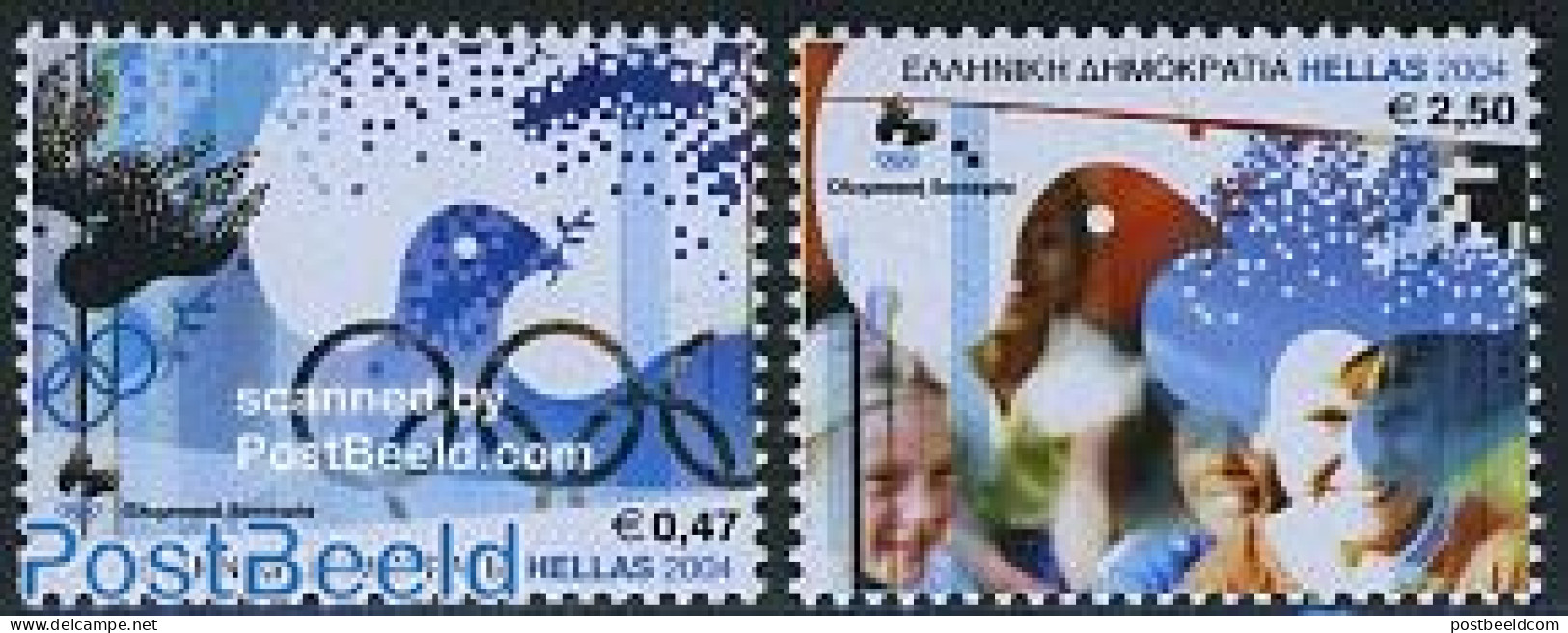 Greece 2004 Olympic Games 2v (from S/s), Mint NH, Nature - Sport - Birds - Olympic Games - Neufs