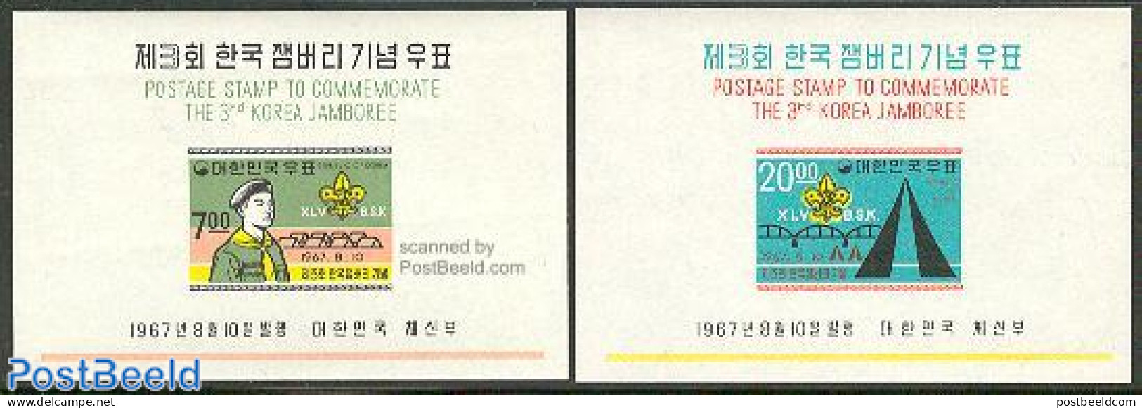 Korea, South 1967 National Jamboree 2 S/s, Unused (hinged), Sport - Scouting - Korea (Zuid)