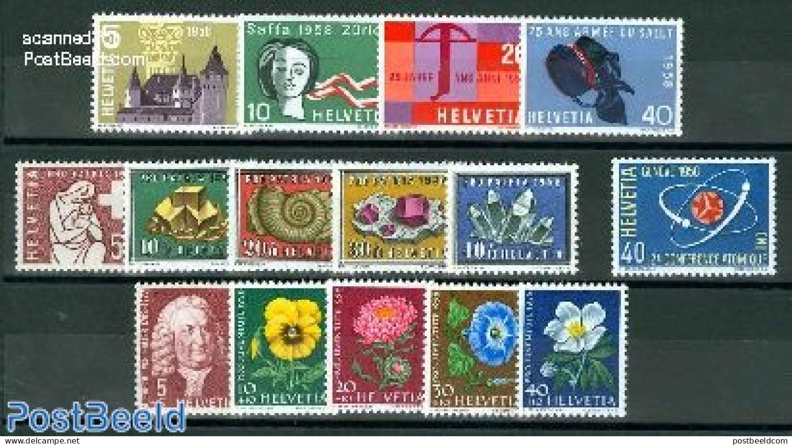 Switzerland 1958 Yearset 1958, Complete, 15v, Mint NH, Various - Yearsets (by Country) - Neufs