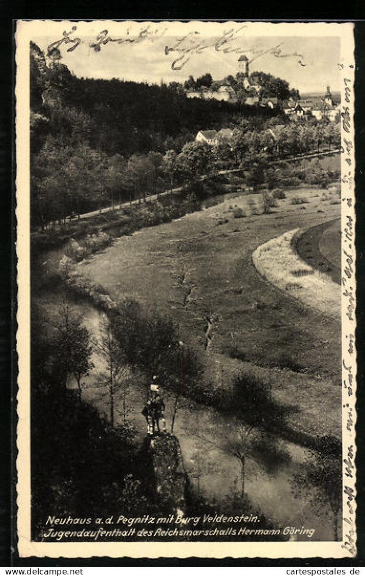 AK Neuhaus A. D. Pegnitz, Gesamtansicht Mit Burg Veldenstein  - Pegnitz