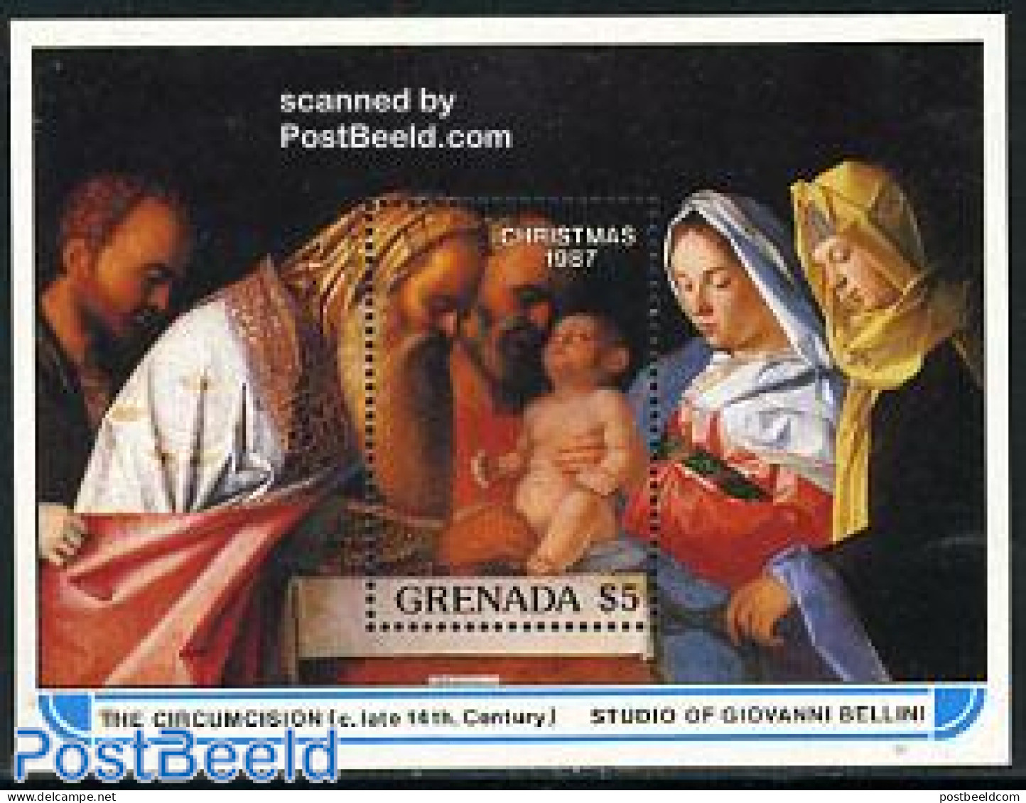 Grenada 1987 Christmas S/s, Mint NH, Religion - Christmas - Art - Paintings - Weihnachten