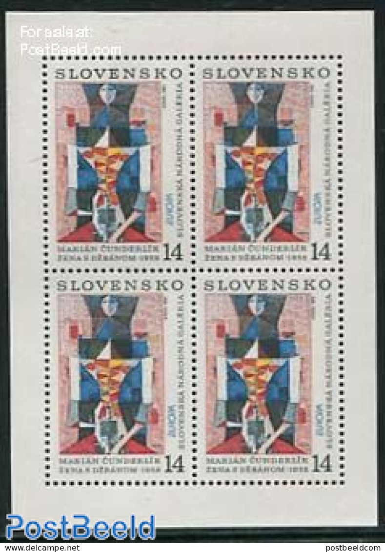 Slovakia 1993 Europa M/s (with 4 Stamps), Mint NH, History - Europa (cept) - Art - Modern Art (1850-present) - Paintings - Ongebruikt