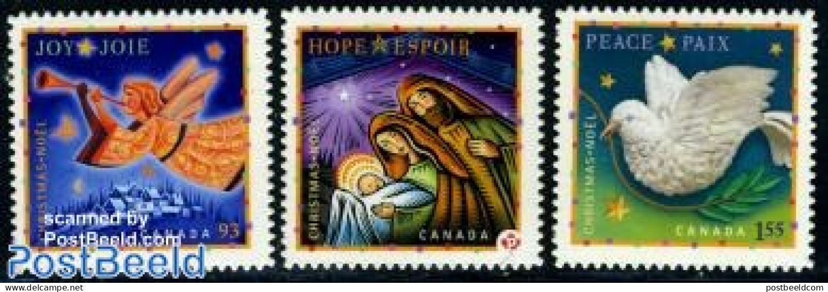 Canada 2007 Christmas 3v S-a, Mint NH, Religion - Christmas - Unused Stamps