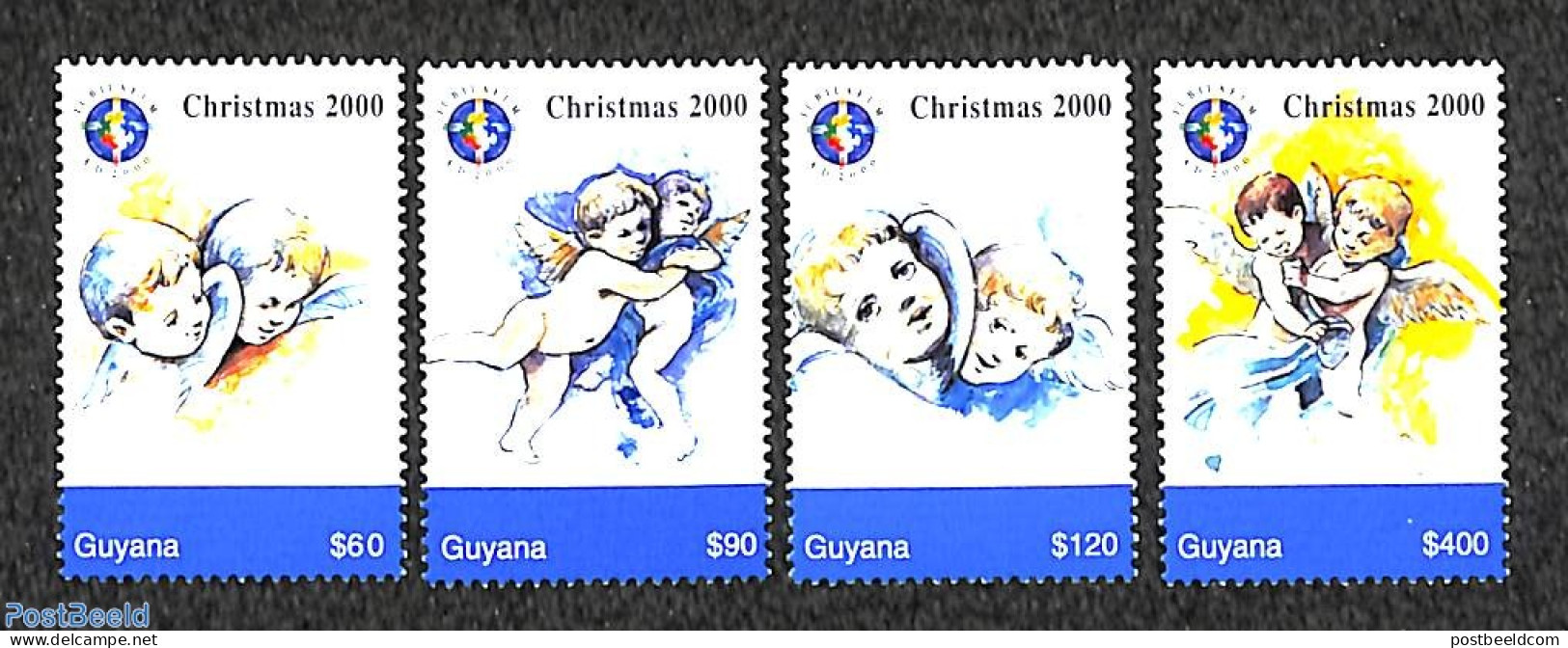 Guyana 2000 Christmas 4v, Mint NH, Religion - Christmas - Weihnachten