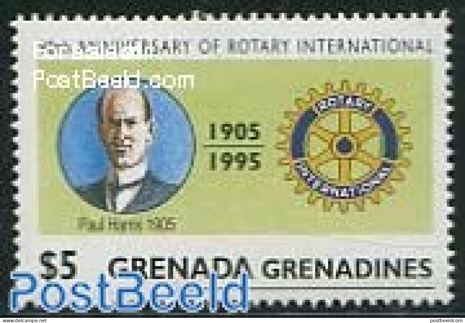 Grenada Grenadines 1995 90 Years Rotary Int. 1v, Mint NH, Various - Rotary - Rotary Club