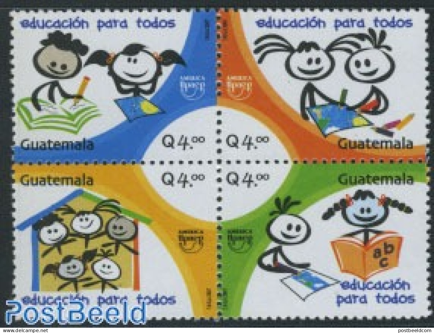 Guatemala 2007 UPAEP 4v [+], Mint NH, Science - Education - U.P.A.E. - Guatemala