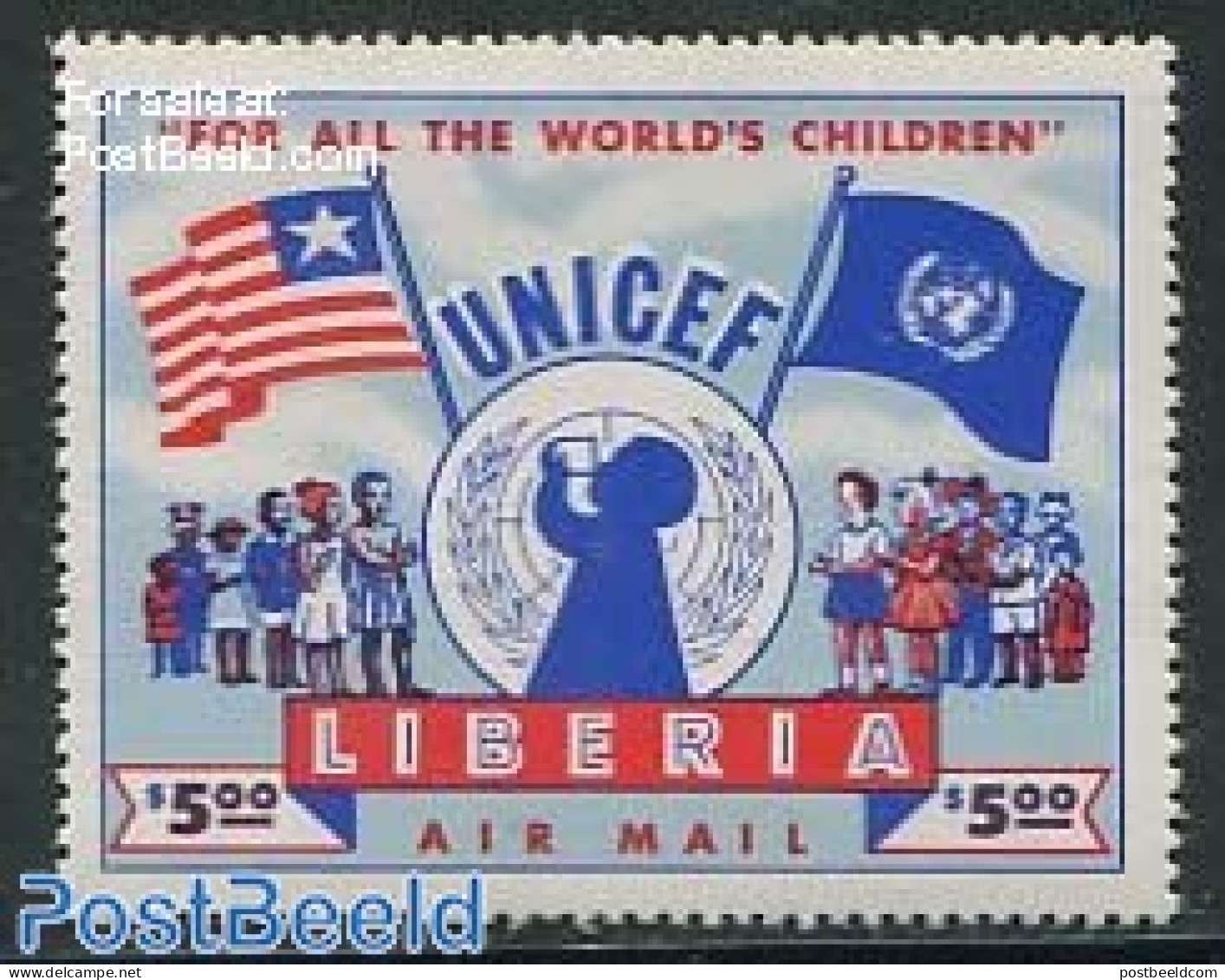 Liberia 1954 UNICEF 1v, Mint NH, History - Flags - Unicef - Sonstige & Ohne Zuordnung