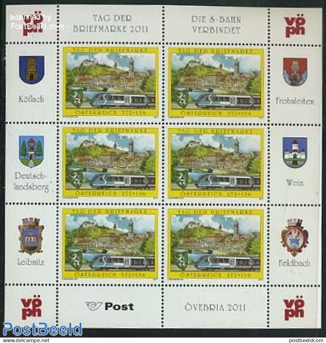 Austria 2011 Stamp Day M/s, Mint NH, History - Transport - Coat Of Arms - Stamp Day - Railways - Nuovi