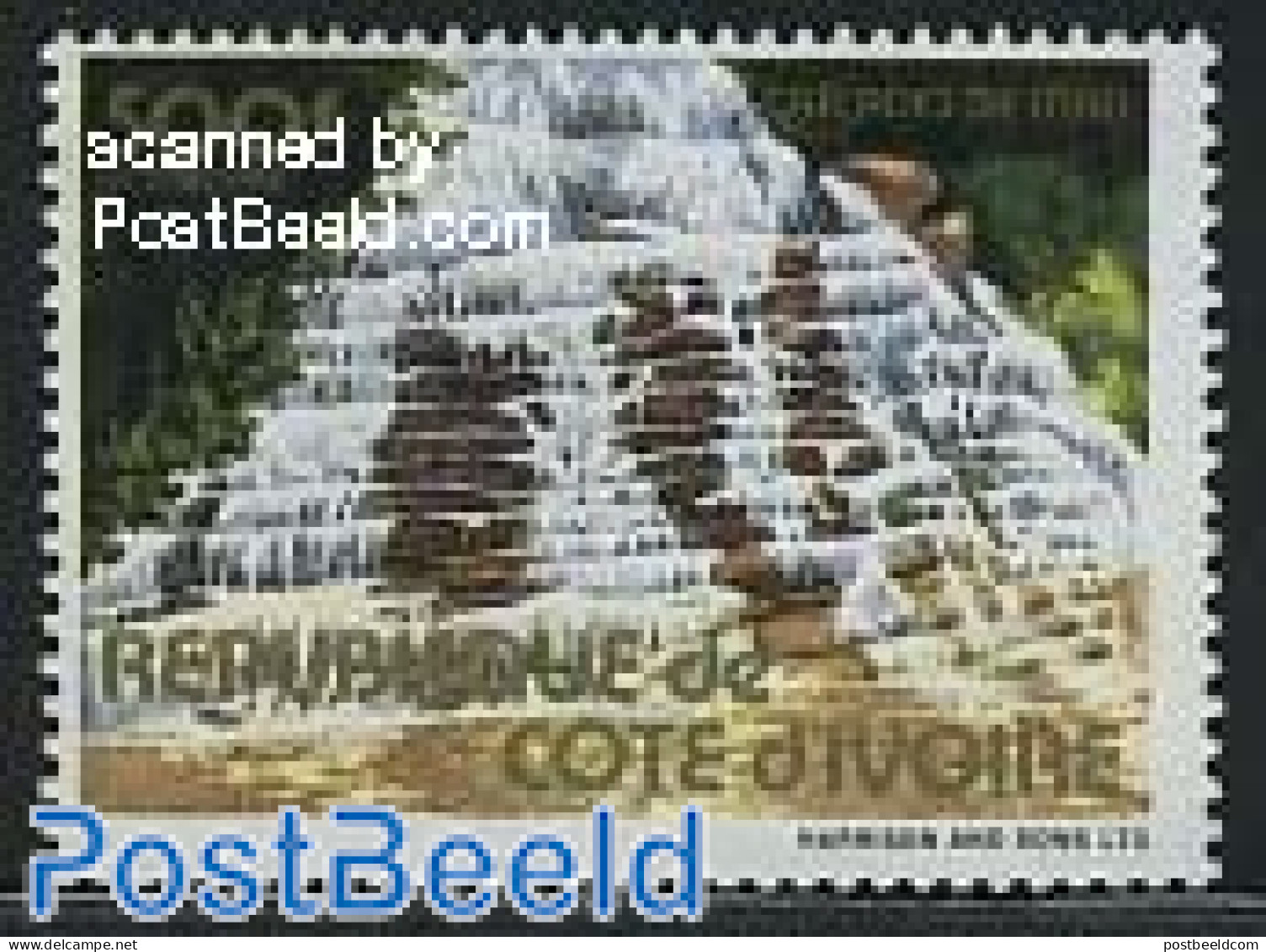 Ivory Coast 1982 500F., Man Fall, Stamp Out Of Set, Mint NH, Nature - Water, Dams & Falls - Ongebruikt