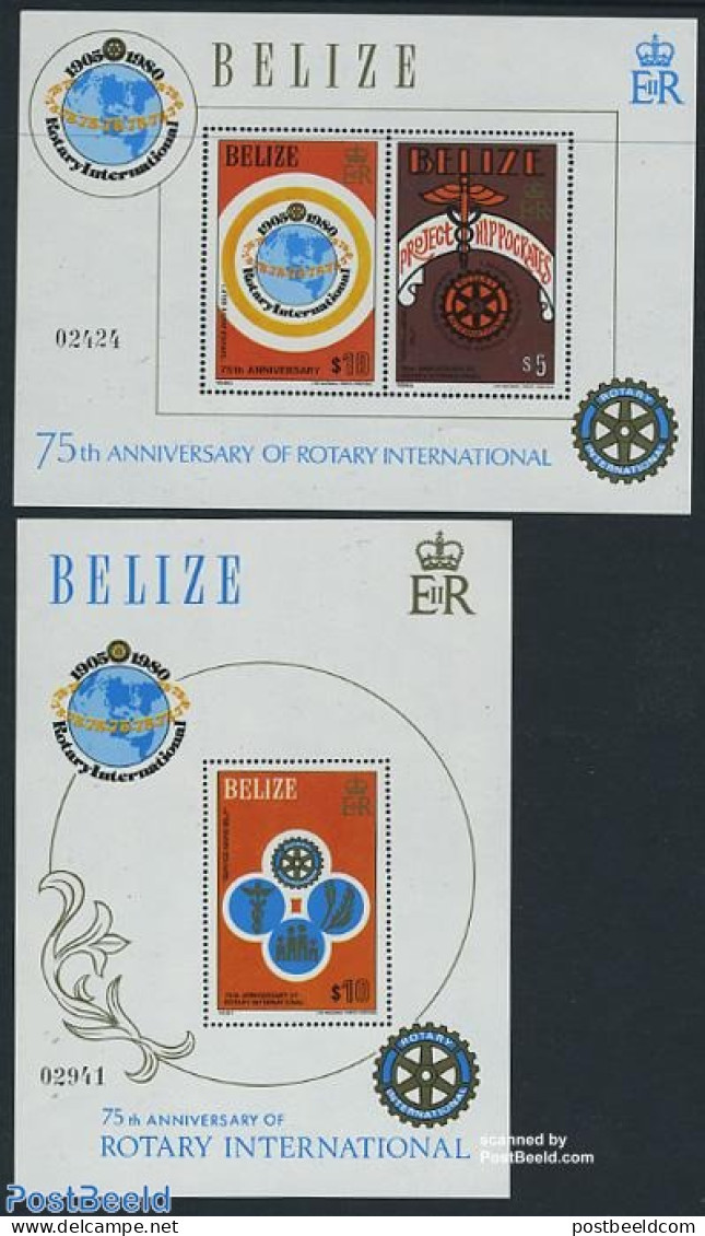 Belize/British Honduras 1981 Rotary Club 2 S/s, Mint NH, Various - Rotary - Rotary, Lions Club