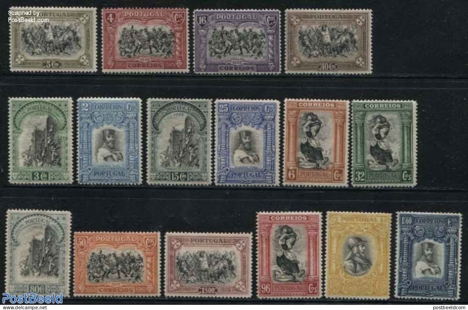 Portugal 1928 Independence Festival 16v, Unused (hinged), History - History - Knights - Neufs