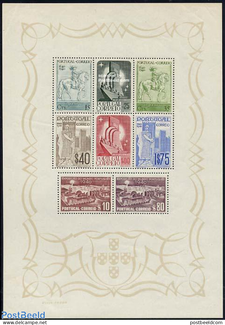 Portugal 1940 800th Anniversary Of First Independence S/s, Unused (hinged) - Nuevos