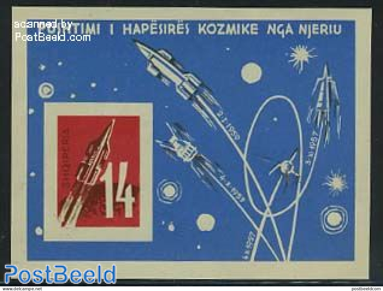 Albania 1962 Space Exploration S/s Imperforated, Unused (hinged), Transport - Space Exploration - Albania