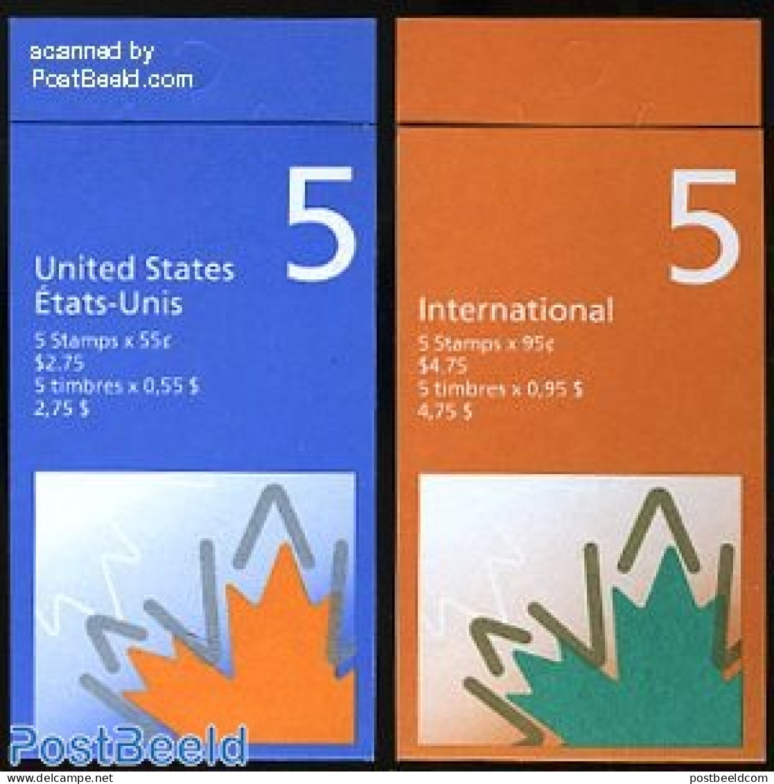 Canada 1998 Definitives, Ahorn 2 Booklets, Mint NH, Nature - Trees & Forests - Stamp Booklets - Nuovi