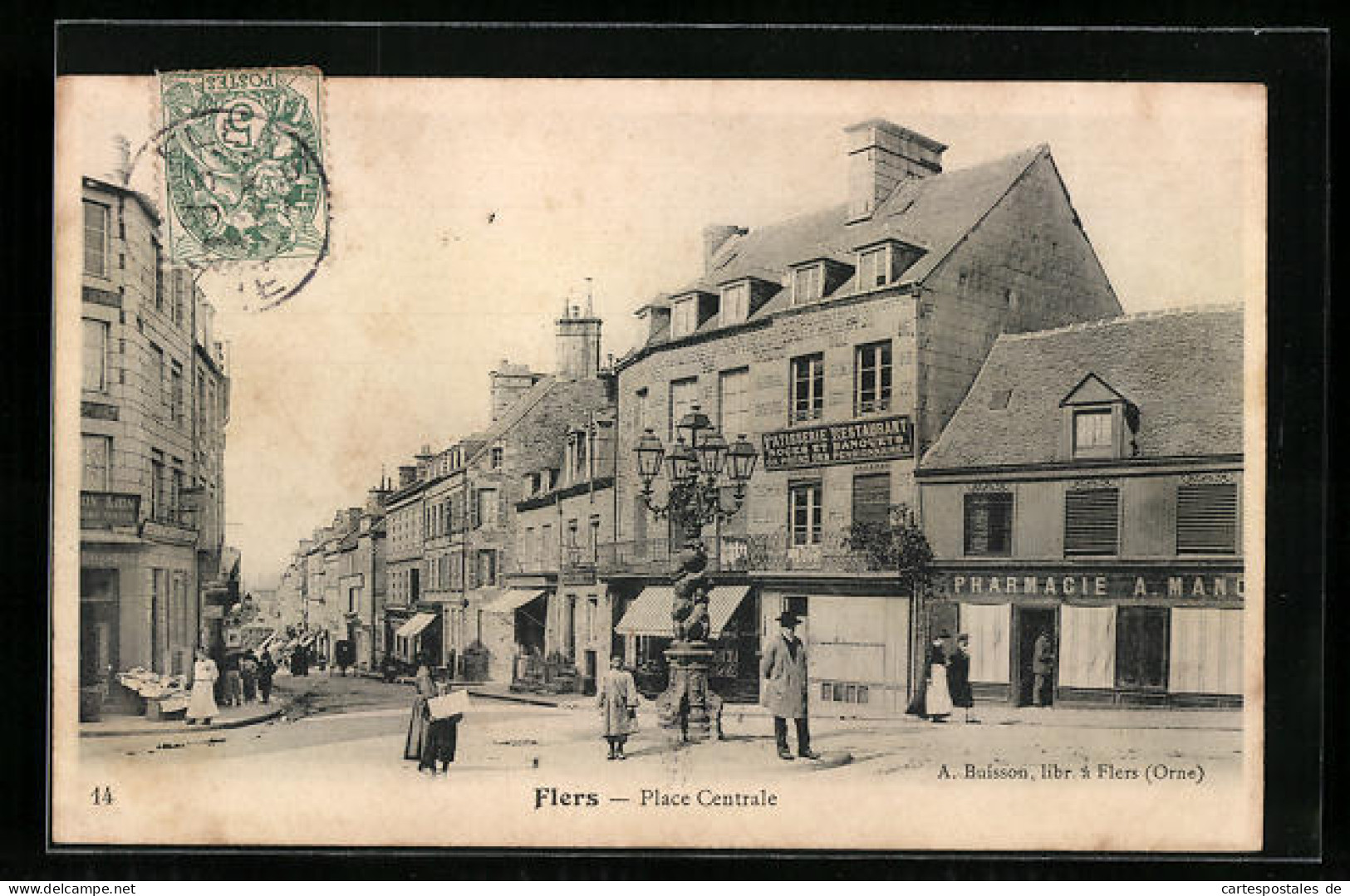 CPA Flers, Place Centrale  - Flers