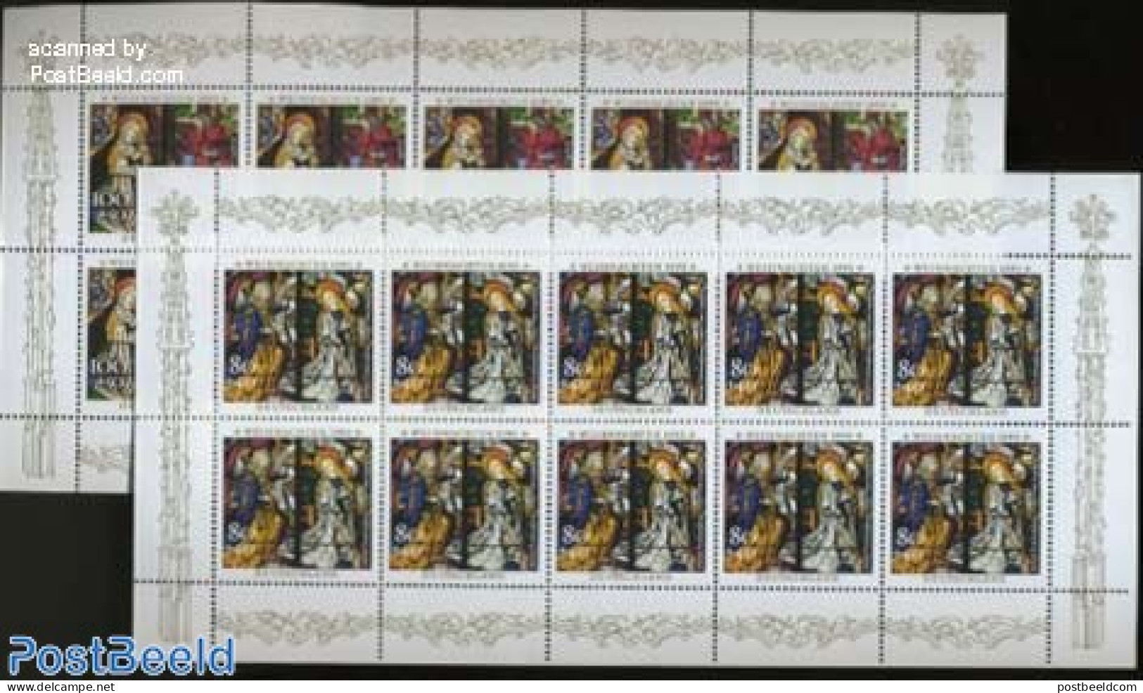 Germany, Federal Republic 1995 Christmas 2 M/s, Mint NH, Religion - Christmas - Art - Stained Glass And Windows - Unused Stamps