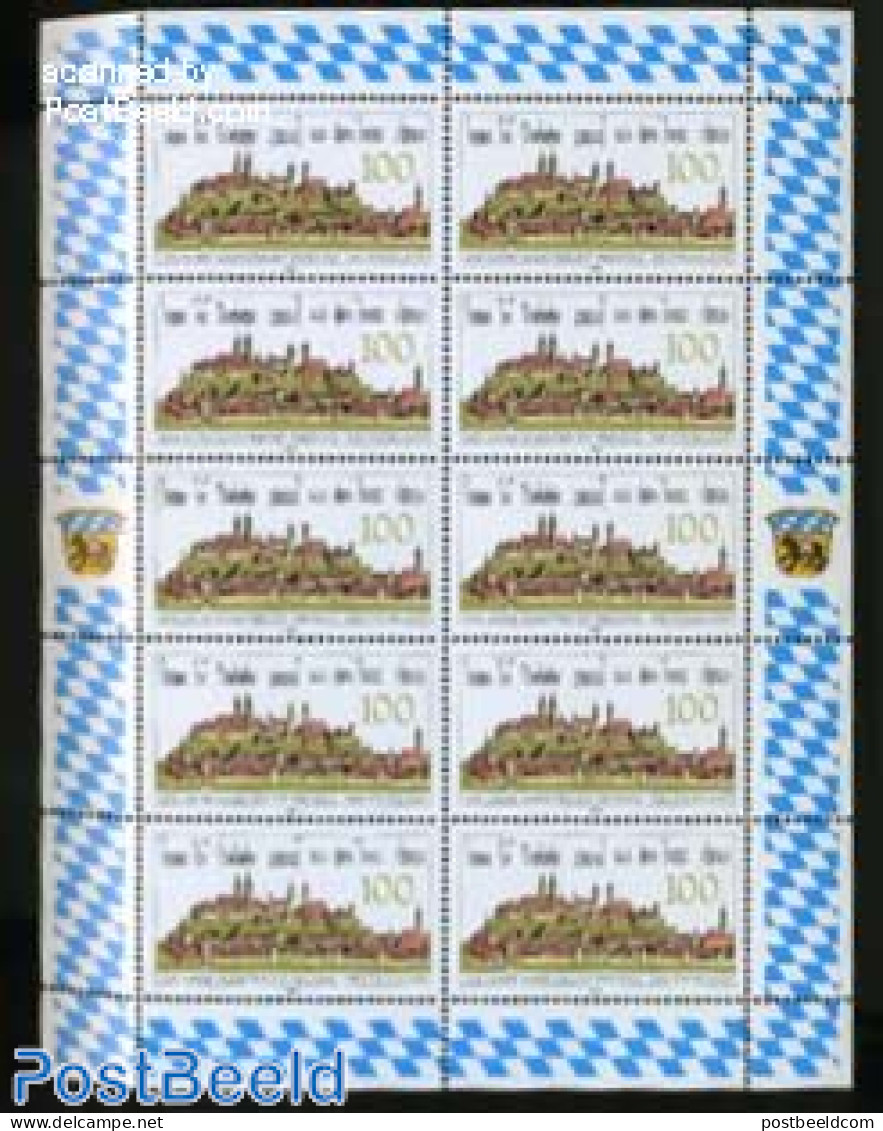 Germany, Federal Republic 1996 1000 Years Market Right Freising M/s, Mint NH, Various - Export & Trade - Art - Castles.. - Neufs