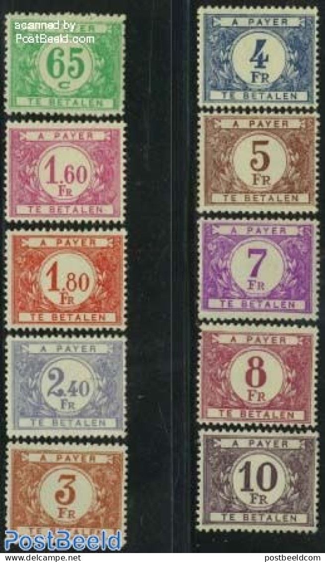 Belgium 1946 Postage Due 10v, Mint NH - Autres & Non Classés