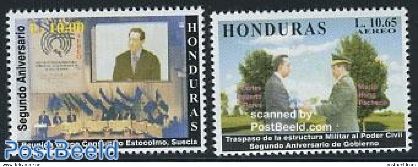 Honduras 2000 President Flores 2v, Mint NH, History - Politicians - Honduras