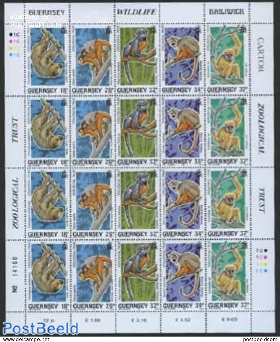 Guernsey 1989 Endangered Animals M/s, Mint NH, Nature - Animals (others & Mixed) - Guernesey