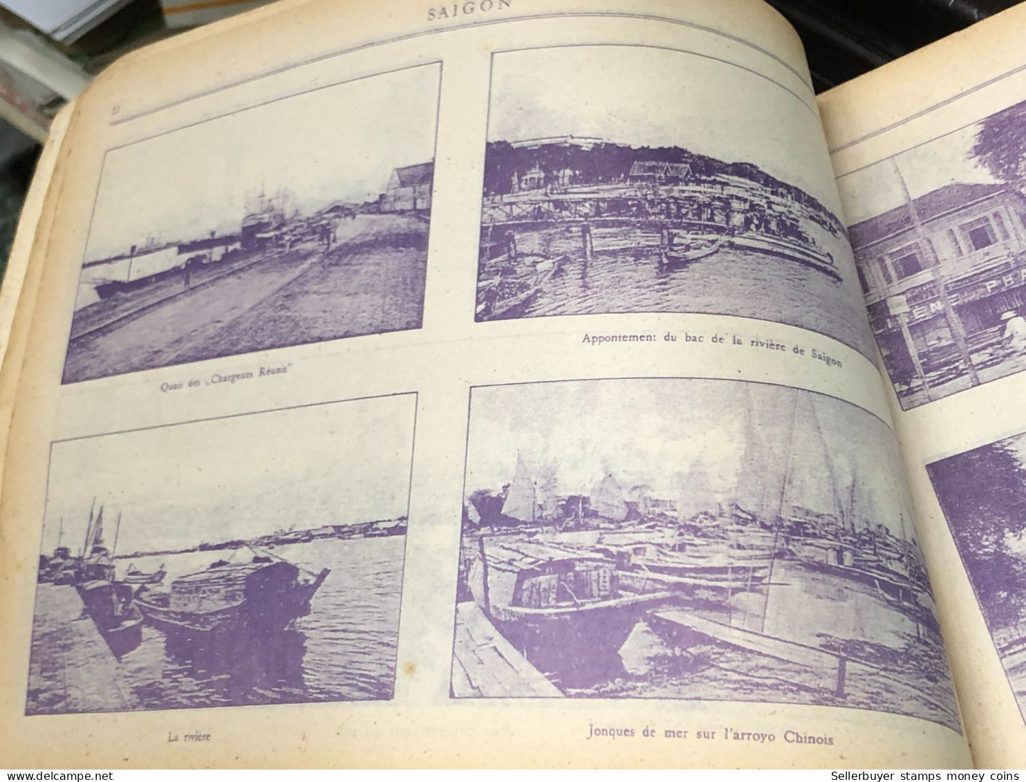 French book printed with 21 provinces and cities with images of southern Vietnam.French colonial period of Vietnam(LA CO