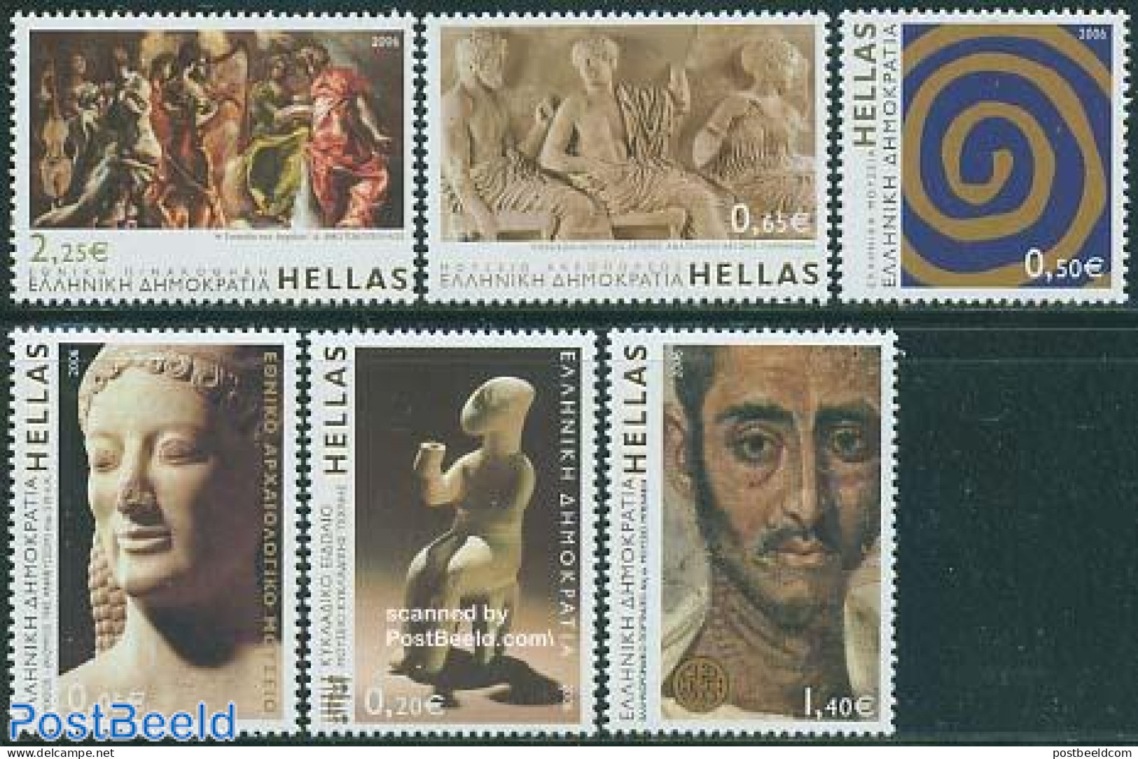 Greece 2006 Museums 6v, Mint NH, Art - Museums - Paintings - Sculpture - Ungebraucht