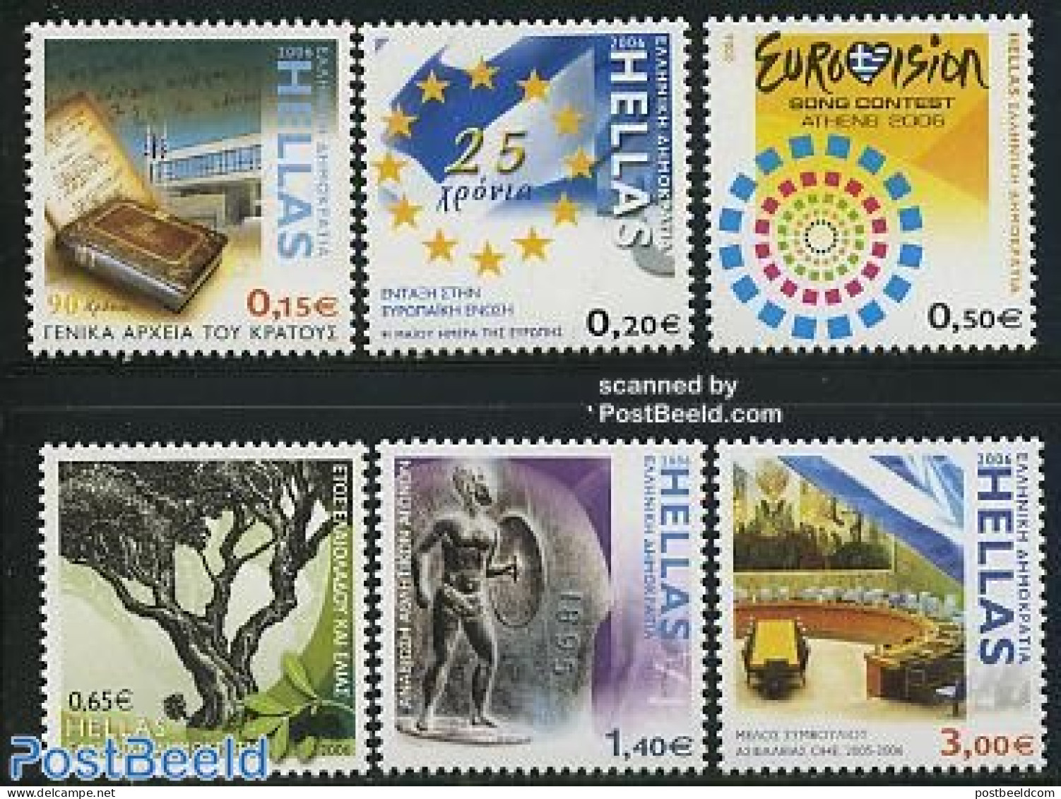 Greece 2006 Events 6v, Mint NH, History - Nature - Europa Hang-on Issues - Trees & Forests - Art - Books - Nuevos