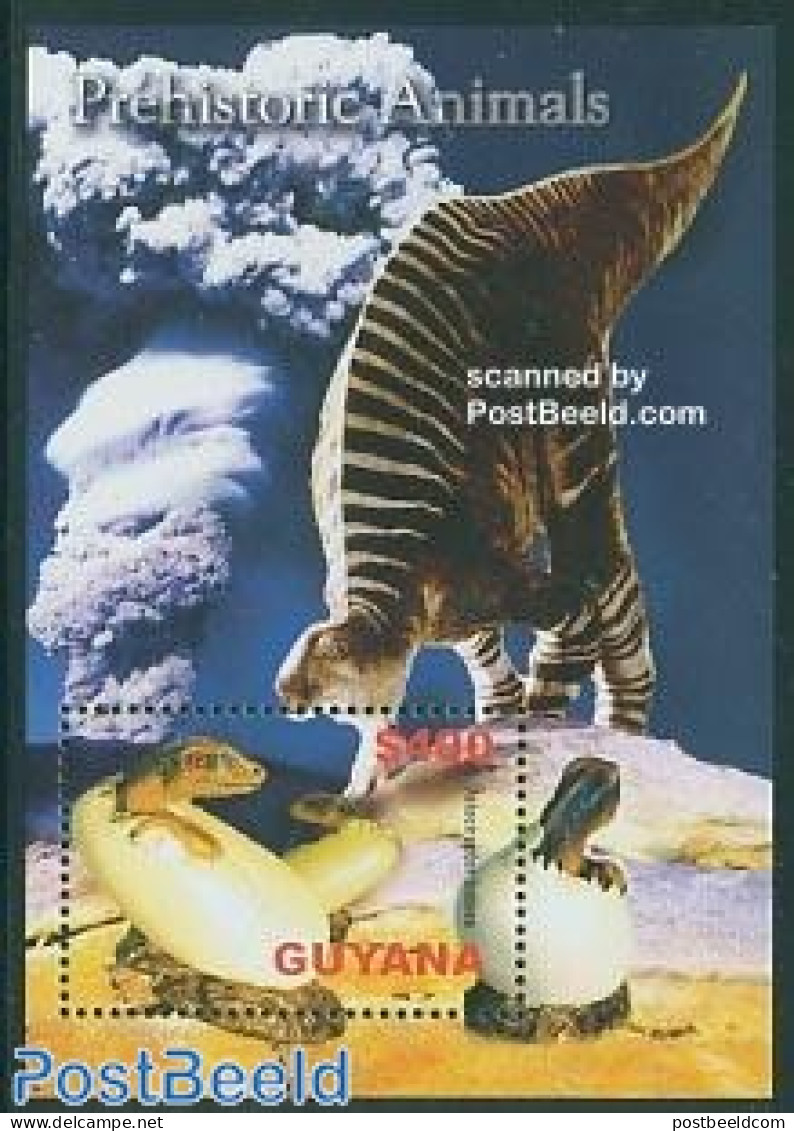 Guyana 2005 Preh. Animals S/s, Velociraptor, Mint NH, Nature - Prehistoric Animals - Préhistoriques