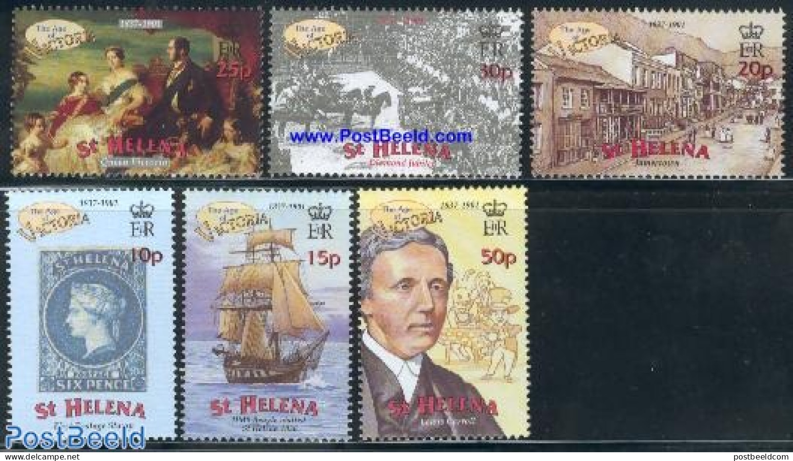 Saint Helena 2001 The Age Of Victoria 6v, Mint NH, History - Transport - History - Kings & Queens (Royalty) - Stamps O.. - Königshäuser, Adel