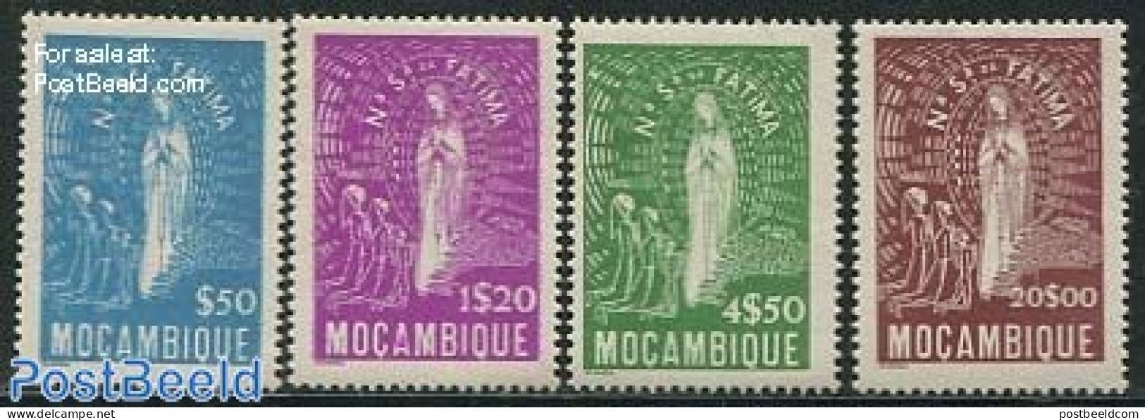 Mozambique 1948 Maria Of Fatima 4v, Mint NH, Religion - Religion - Mozambique