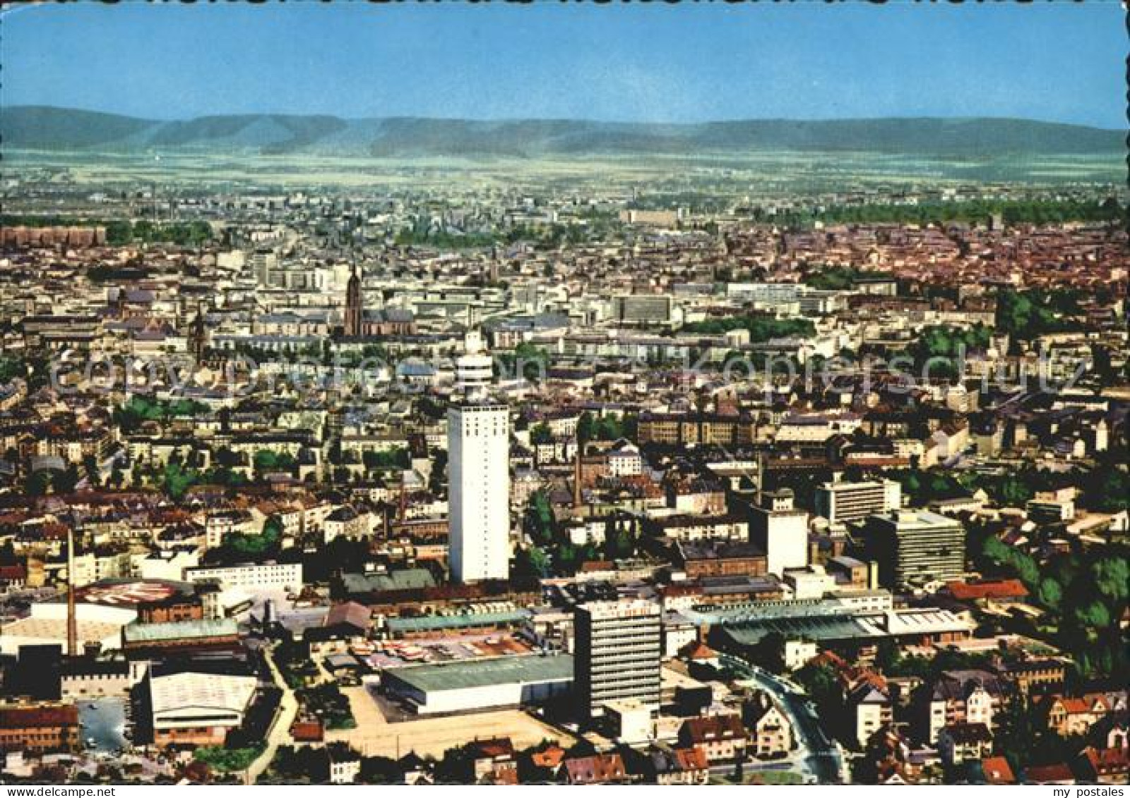 72238708 Frankfurt Main City Mit Henninger Turm Und Dom Fliegeraufnahme Frankfur - Frankfurt A. Main