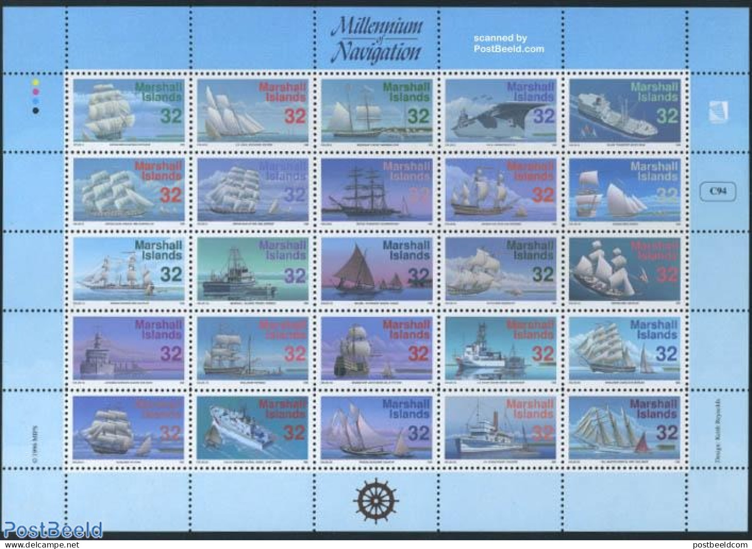 Marshall Islands 1996 Ships 25v M/s, Mint NH, Transport - Ships And Boats - Schiffe