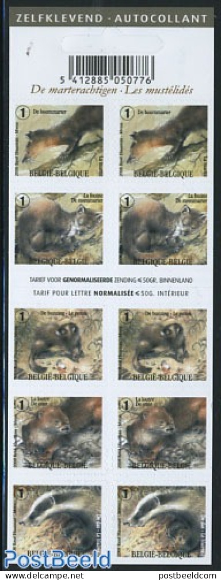Belgium 2008 Martens 10v S-a (foil Booklet), Mint NH, Nature - Animals (others & Mixed) - Stamp Booklets - Ongebruikt