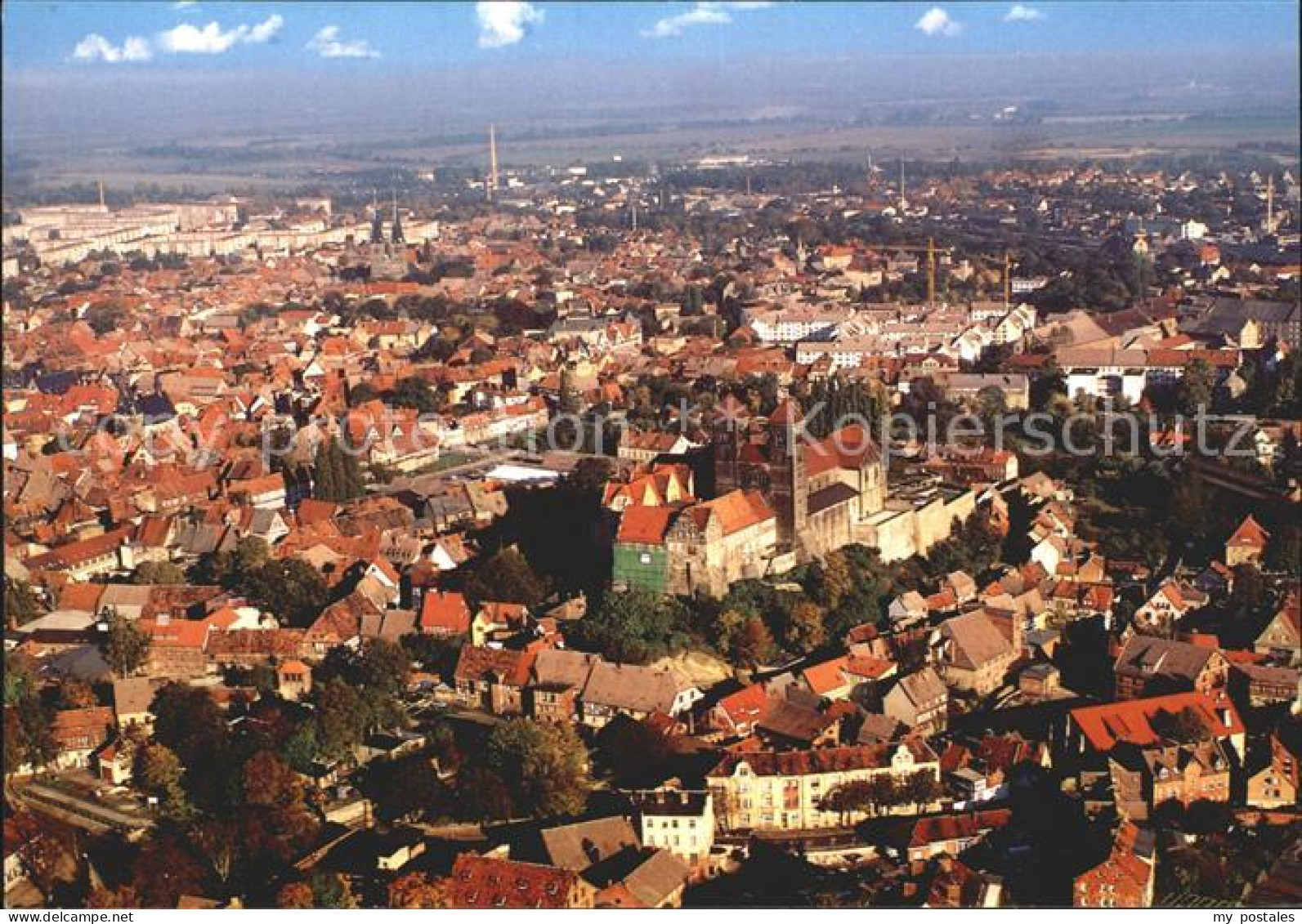 72238638 Quedlinburg 1000jaehrige Fachwerkstadt Fliegeraufnahme Quedlinburg - Autres & Non Classés