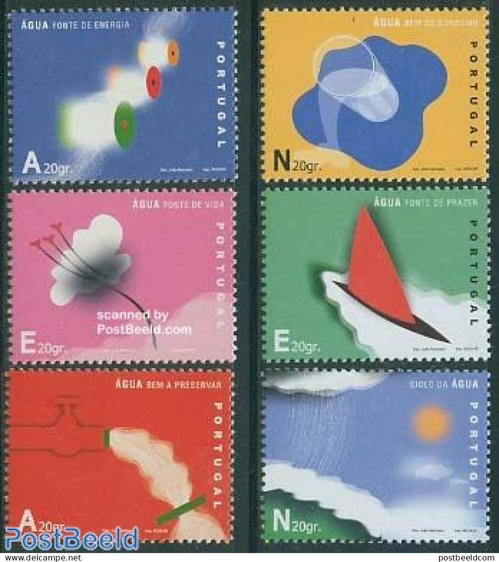 Portugal 2006 Water 6v, Mint NH, Nature - Transport - Water, Dams & Falls - Ships And Boats - Ongebruikt