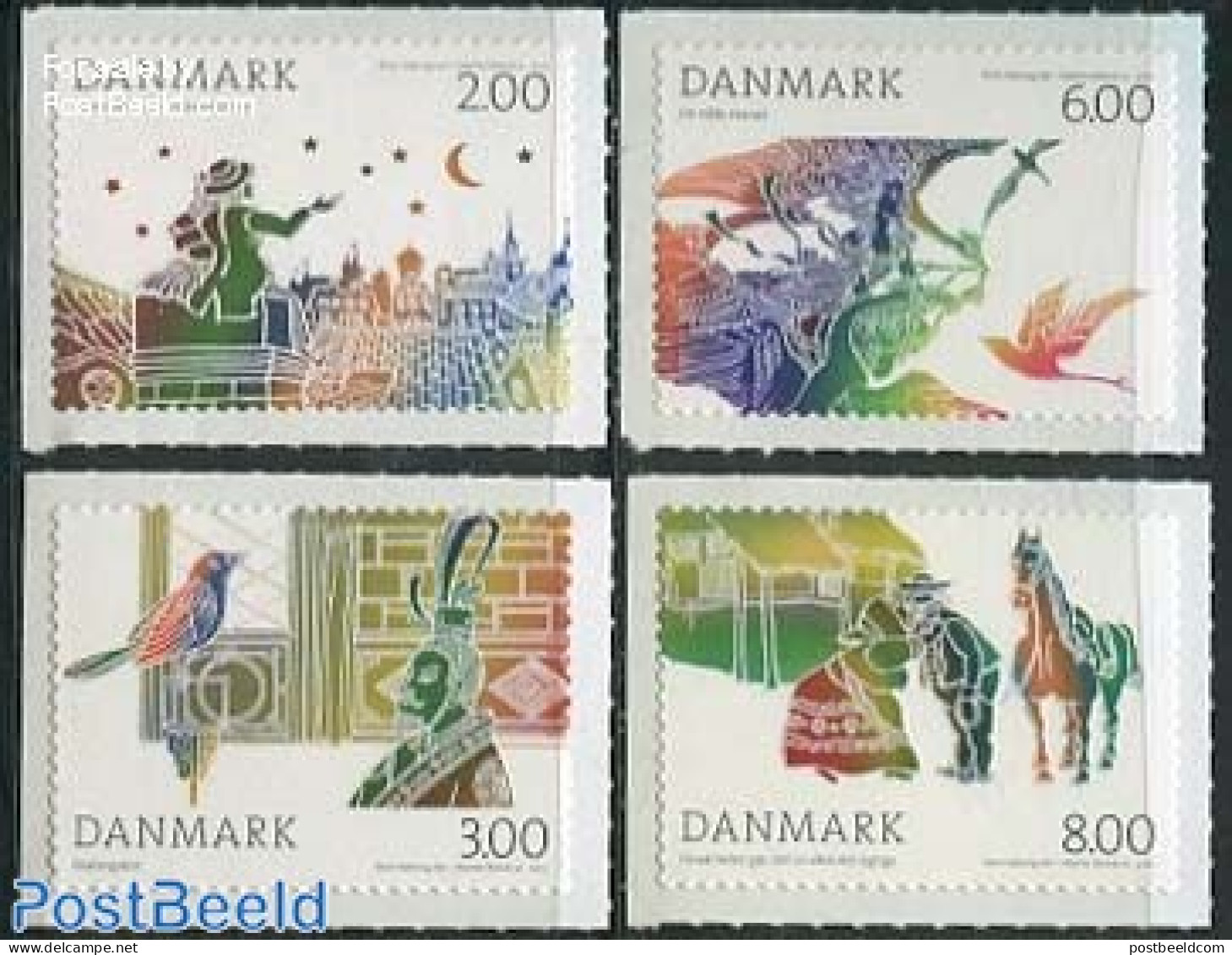 Denmark 2012 H.C. Andersen 4v S-a, Mint NH, Nature - Birds - Horses - Art - Fairytales - Ungebraucht