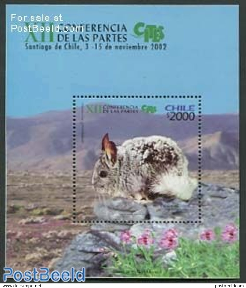 Chile 2002 CITES Conference S/s, Mint NH, Nature - Animals (others & Mixed) - Flowers & Plants - Chili