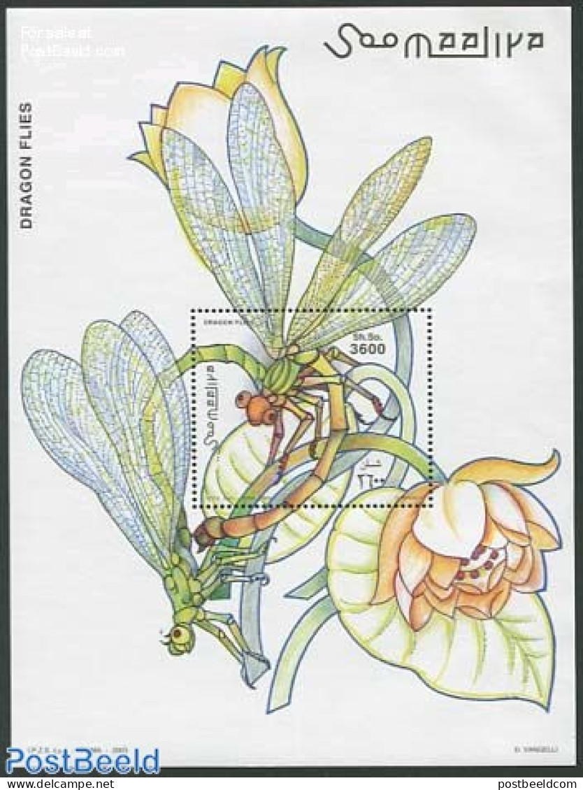 Somalia 2003 Dragonflies S/s, Mint NH, Nature - Insects - Somalie (1960-...)