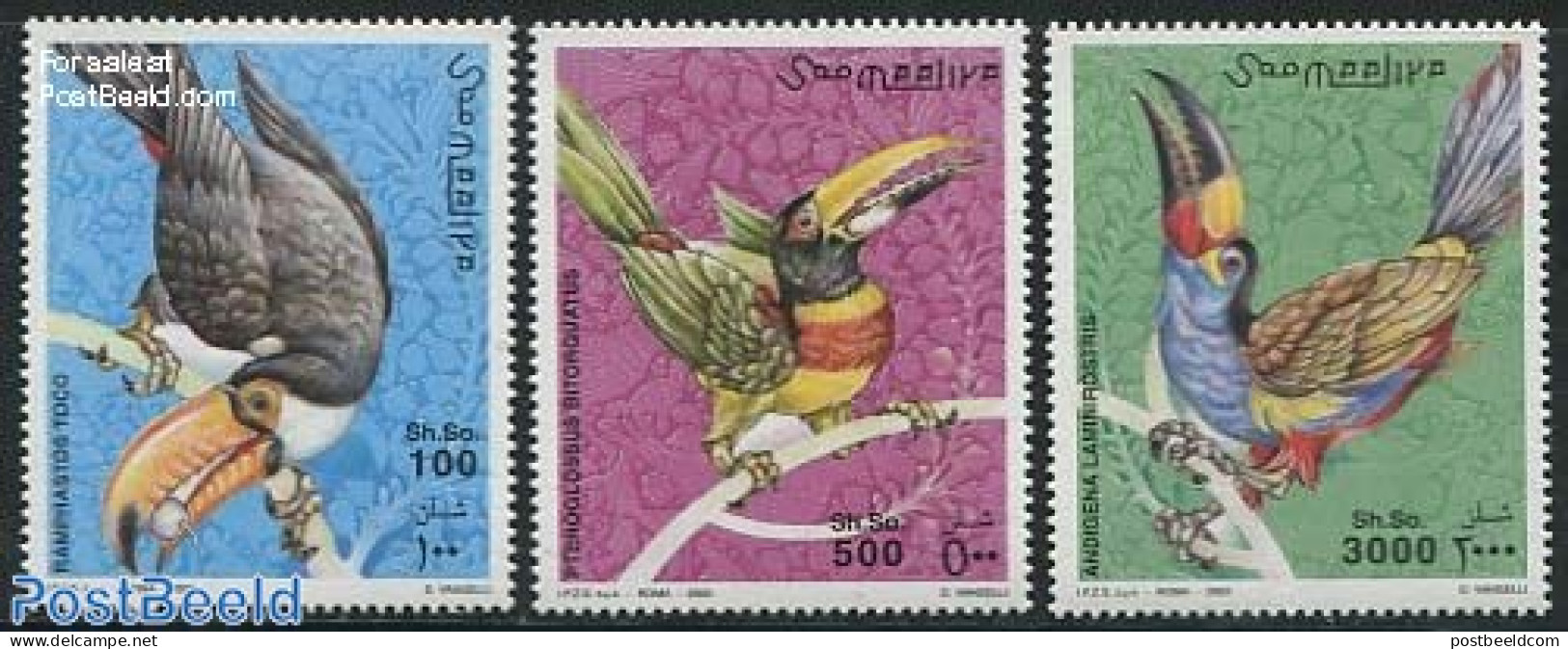 Somalia 2003 Toucans 3v, Mint NH, Nature - Birds - Somalia (1960-...)