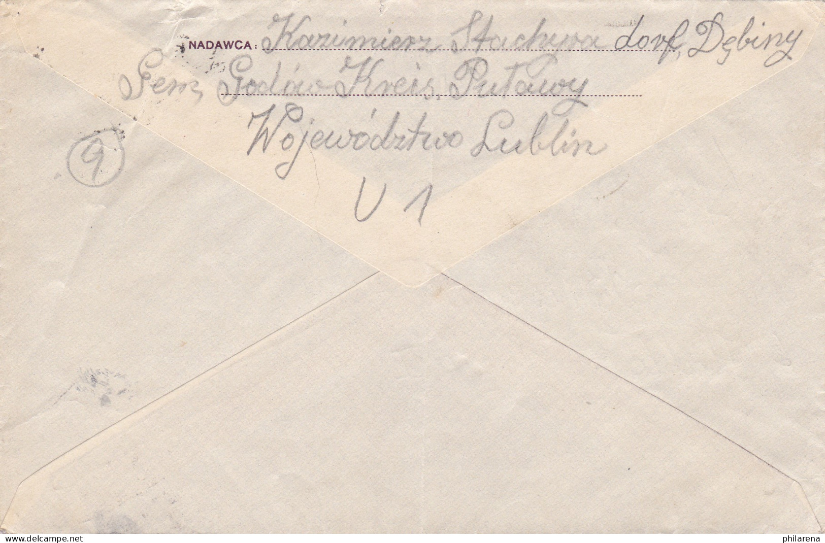 GG: Ganzsache U1, Von Opole - Occupation 1938-45