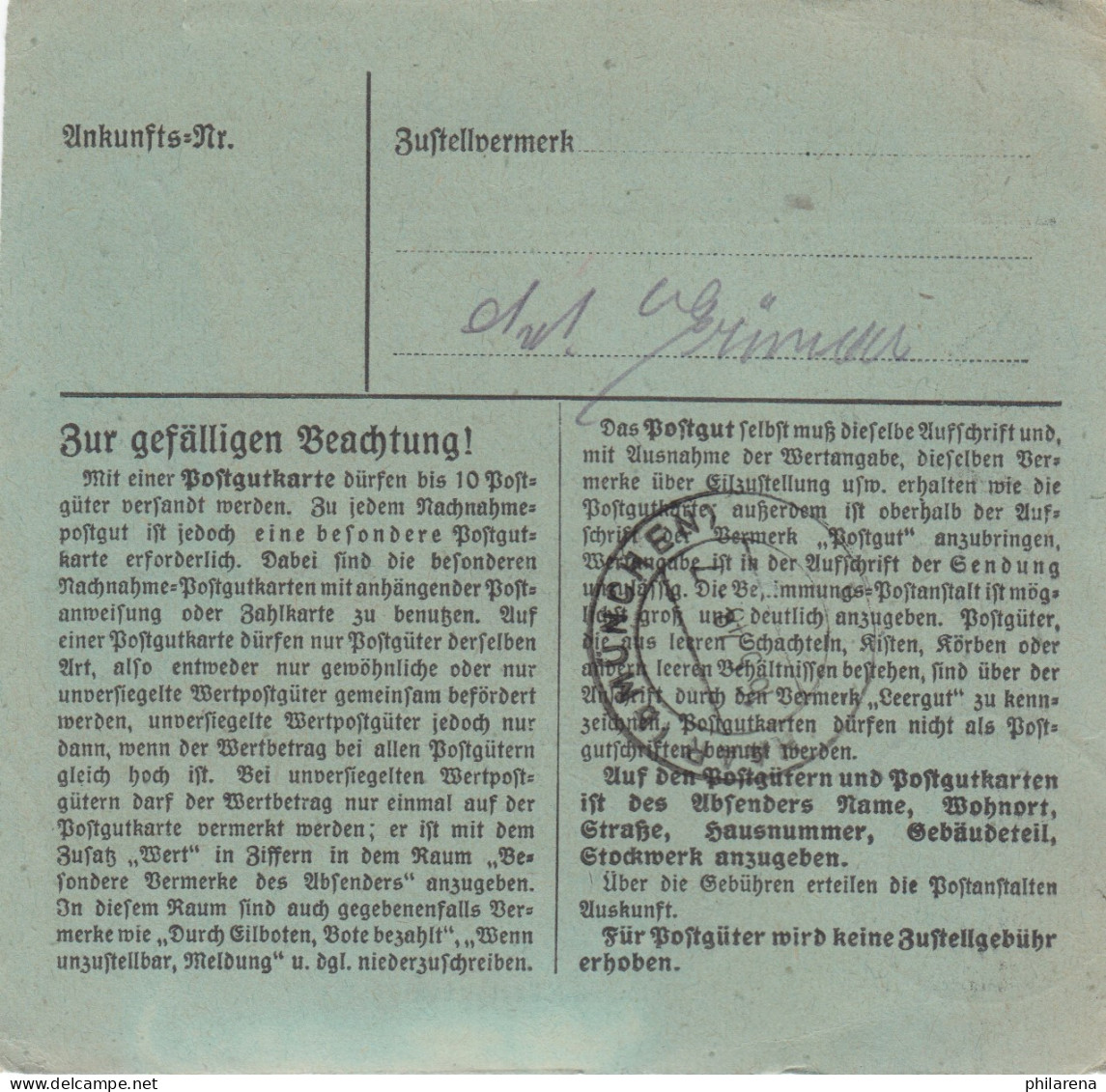 Paketkarte 1948: Tittmoning Nach Haar, Frauenklinik, Seltenes Formular - Cartas & Documentos