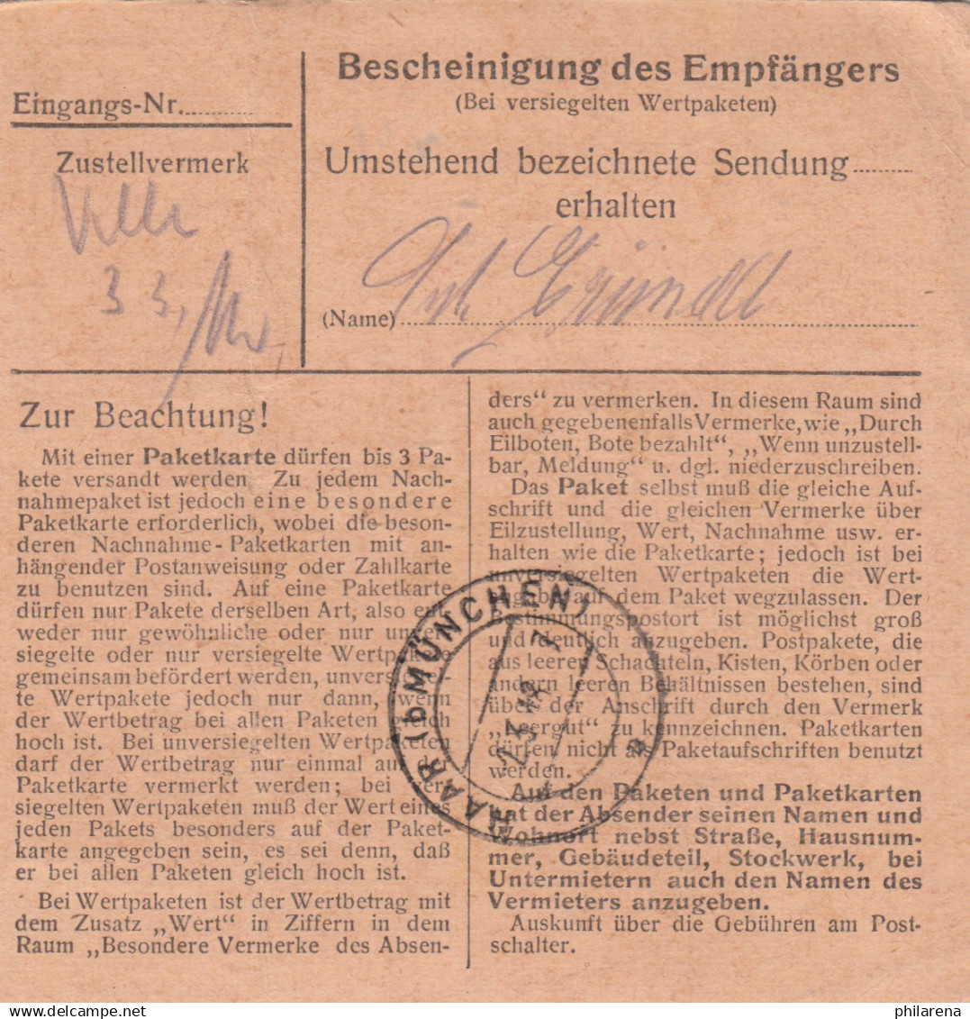 Paketkarte 1948: Bad Reichenhall Nach Eglfing, Direktionsbau - Cartas & Documentos